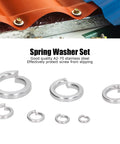 Heavy Duty Spring Split Lock Washer Set 150 Pcs DIN 7980 M6 For Home DIY And Industrial Use Durable Surface Treated Washers Prevent Loosening On Screws And Bolts In Factories And Projects. A2-70 stainless steel split lock washers shown in multiple sizes