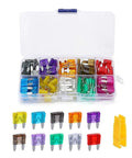 Tough As Nails Mini Blade Fuse Kit For Cars RV Truck Boat 120 Piece Assortment With Puller Tool showing assorted colorful mini blade fuses.