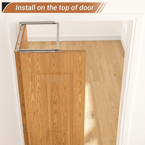 180 Degree Bifold Barn Door Hardware Kit Hidden For Left Open Closet Doors And Doorframe Mounting Invisible Sliding Bracket For A 32 Inch Opening Sleek Low Profile Track System With Quiet Smooth Operation
