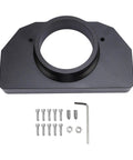 Aluminum Alloy Steering Wheel Bearing Seat For Sim Racing Wheels Mount Bracket Replacement Black Finish with screws and hex key.