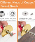 Two different cutter types for the Spot On Accurate Dovetail Jig Wheel Marking Gauge With Micro Tweaks for woodworking.