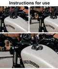 Installation of Six Pack Aluminum Universal Motorcycle Breather Vent Hose Kit For Gas Tank Cap And Fuel Tank Vent Tube on motorcycle