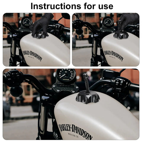 Installation of Six Pack Aluminum Universal Motorcycle Breather Vent Hose Kit For Gas Tank Cap And Fuel Tank Vent Tube on motorcycle