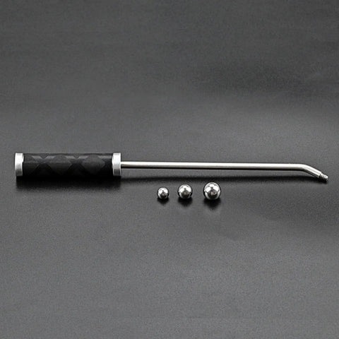 Pro Grade Saxophone And Wind Instrument Dent Repair Kit With Metal Ball Set And Long Rod, Perfect For Curved Necks, Works On Saxophones, Trumpets, French Horns And More, Smooth Finish Maintenance Tools, chrome rod with three metal balls