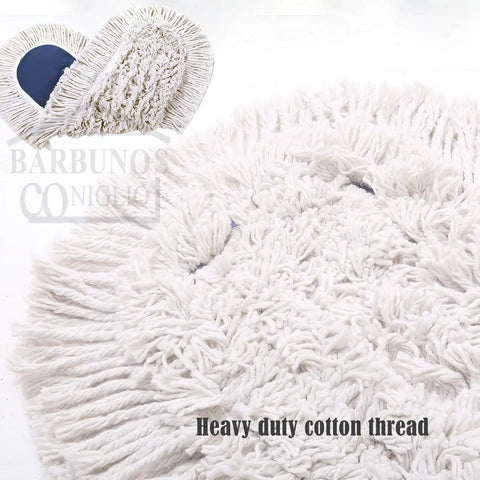 Heavy Duty Cotton Dust Mop Head Refill For Fast Floor Sweeping And Gym Maintenance Super Tight Short Fiber Pad with cotton threads.