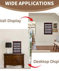 Solid Wood Golf Ball Display Case Open Design No Door Wall Rack Cabinet For 30 Balls In Rich Mahogany Finish in room displays
