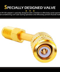 Zikefest R410A mini split adapter, 5/16 in female to 1/4 in male flare, brass HVAC connector