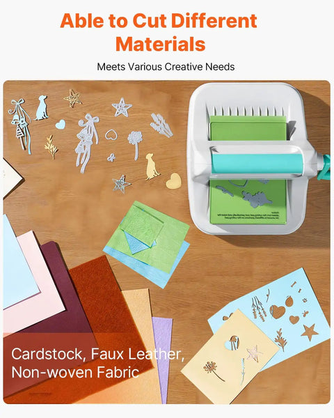 All In One Manual Die Cutting And Embossing Machine for Scrapbooking and Card Making, Starter Kit with 6 Inch Opening, cutting materials
