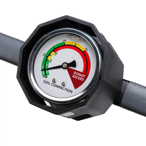 Soil Compaction Tester With 24 Inch Meter, Color Coded Dial Gauge, Tough Molded Housing, Rubber Grip Handles, Made In USA
