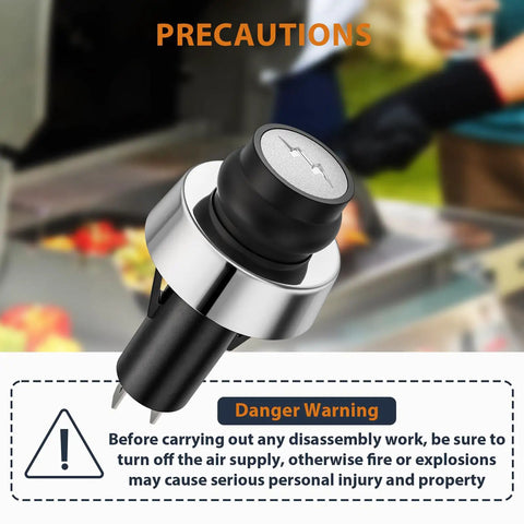 GS4 Igniter Button Replacement For Genesis II And Spirit II Gas Grills 2017 And Newer with warning text and safety precautions