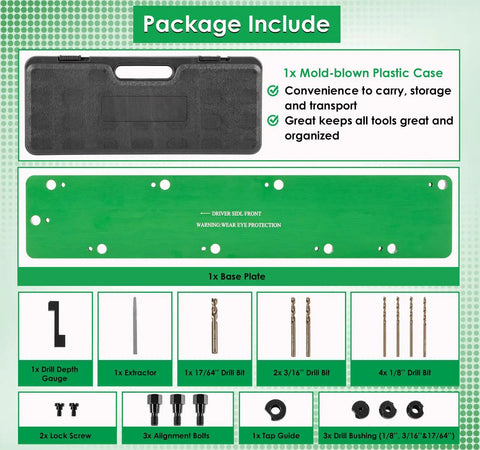 Effortlessly Rip Striped Or Snapped Exhaust Bolts In Record Time With This Heavy Duty Template Kit Purpose Built For Dodge 5.7L Hemi Engines, includes case, base plate, and tools.