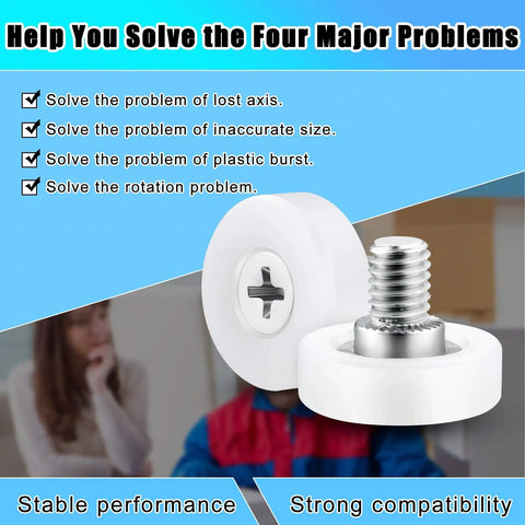 Game Changing 16 Piece 19 Mm Three Quarter Plastic Drawer Rollers With Precision Ball Bearing for slick sliding and reliable performance.