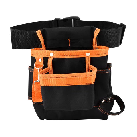 8 Pocket Tool Pouch Waist Bag For Tools Adjustable Belt Work Apron Built For Technicians Electricians Carpenters Woodworkers Roofers Rugged Multi Pocket Organizer Lightweight Durable Fits Most Waist Sizes