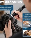 Superior Kickass Cordless Rotary Tool Kit With Five Adjustable Speeds And One Hundred Four Versatile Attachments For Precision Sanding Carving Drilling Polishing And Smooth DIY Projects Around The Shop being used for pet grooming