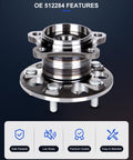 Rear Wheel Hub Bearing Assembly For AWD Ready To Roll Fits Lexus RX330 2004 To 2006 RX350 2007 To 2009 RX400h 2006 To 2008 Highlander