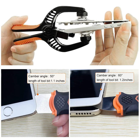 3 In 1 Iphone Repair Tool With Suction Cup DIY Friendly Pro Grade Opening Pliers And LCD Screen Removal Kit In Use