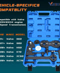 All In One Camshaft Alignment And Timing Tool Kit For Volvo 2.0T 4 Cylinder Engines Locks Camshaft Crankshaft in blue carrying case