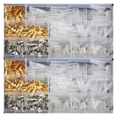 Heavy Duty Male Female Wire Box Insulated Cable Connector 3.9mm Electrical Crimp Terminals Assorted Kit in organizer box