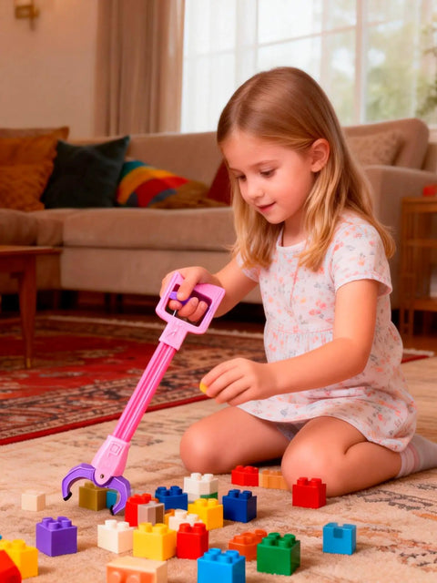 Extendable Claw Grabber Toy For Kids, 15.7 Inch Reach Handheld Grabbing Tool, Grab And Go Cleanup Sidekick For Small Toys And Balls, Indoor Outdoor Play, Safe Durable Grabber That Makes Cleanup Fun