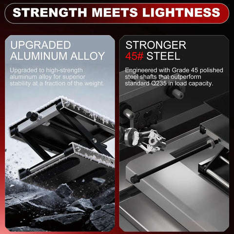 Beefy Heavy Duty Motorcycle Scissor Lift Jack 1100 Lbs Capacity With Upgraded M16 Screw And Dual Reinforcement Shafts non-slip pad