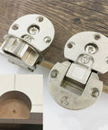 Two Pack Folding Cabinet Hinge Alloy Double Cup Up And Down 180 Degree Hidden Flat Hinge Silent Hydraulic Buffer Adjustable
