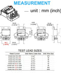 Dimensions and sizes of Heavy Duty 150 Amp Circuit Breaker With Manual Reset For 12V To 48V DC Systems Marine ATV Trailer.