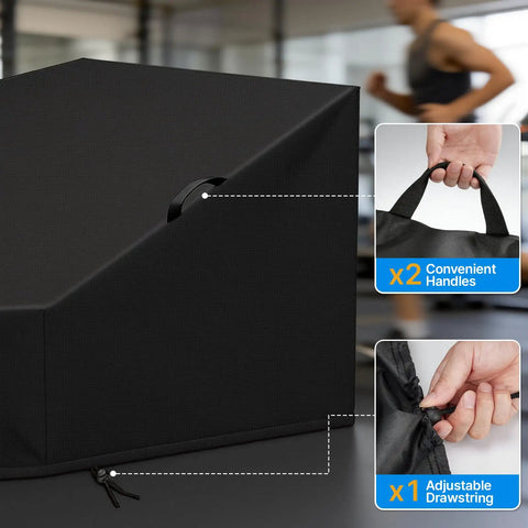 Heavy Duty Leg Extension And Curl Machine Cover For GMWD Gear with handles, adjustable drawstring, made from premium 420D Oxford fabric