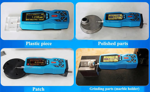 Portable Surface Roughness Tester With 20 Parameters Ra Rz Rq Rt Rp Rv R3z R3y RzJIS Rsk Rku Rsm Rmr Rx RPc Rk Rpk Rvk Mr1 Mr2 Handy Digital Surface Profilometer Gauge With Real Time Clock Display For Precise Everyday Measurements