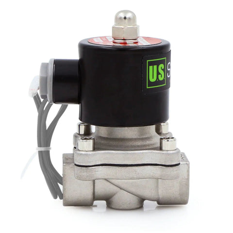 Half Inch Stainless Steel Electric Solenoid Valve 24V DC Normally Closed Viton Seals For Water Air Fuel Systems, Built Beefy