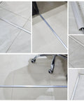 Self Adhesive Metal Cable Concealer For Floors And Desks Black Aluminum Cord Hider in use on tiled floor in office setup