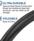 2 Pack 700x32c Road Bike Tires And Tubes 32-622 700C Foldable Tires showing foldable design and steel bead construction