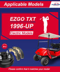 Brake Drum Hub Repair Kit With Shoes And Springs For TXT Golf Carts 1996 Up Electric Models Includes Drum Hubs Shoes And Springs OEM Replacement 19186G1 70794G01 70795G01 for EZGO TXT