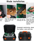 Pro Grade Heavy Duty Electric Wall Chaser For Concrete Walls 1100W 1600RPM with installation guide and carry toolbox visible