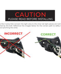 Mean Looking Sequential Led Tail Lights And Trunk Light Bar For Tesla Model 3 And Y wiring installation caution illustration.