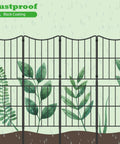 Decorative Garden Fence Panel Set 10 Pack 37.5 Inch High By 10 Feet Long Arc Rustproof Metal Wire Border for plants and yard.