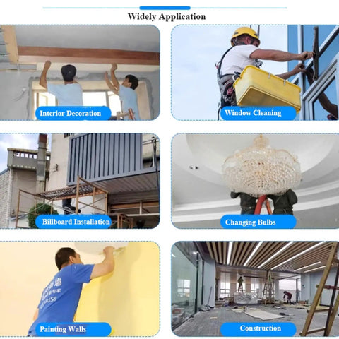 Workhorse Multifunctional Scaffolding System With Remote Control And Wheels Climbing Working Platform in diverse applications collage.