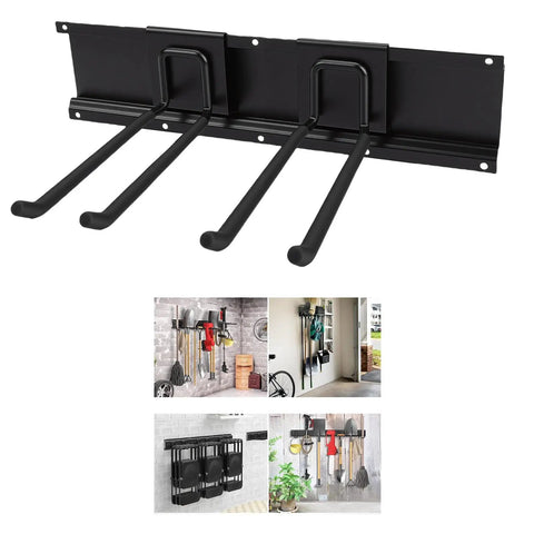 48 Inch Wall Mount Garage Tool Organizer Heavy Duty With 440 Pound Load Capacity Six Adjustable Hooks And Three Rails