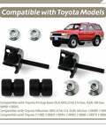 Front bumper side mounting bracket kit for Toyota Pickup 1989-1995, 4Runner 1990-1995, including brackets, bushings, lock nuts.