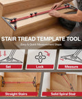 Built Tough Adjustable Aluminum Stair Tread Template Tool And Precision Angle Length Measuring Jig for precise stair dimensioning