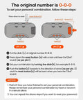 Diagram showing instructions to set combination lock for Must-Have Hard Shell Fireproof Document Organizer With Lock.