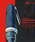 Three Eighths Inch Air Ratchet Wrench With 55 Foot Pounds Of Torque And 170 RPM Heat Treated Ratchet Head Ergonomic Grip Close-up