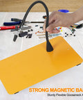 Helping Hands Soldering Third Hand With 3X And 6X LED Magnifying Lamp Hot Air Gun Holder 12V Solder Fume Extractor on magnetic base