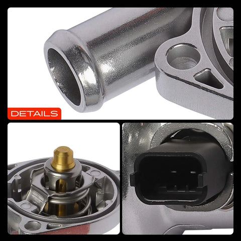 Upgraded Aluminum Engine Coolant Thermostat Housing Assembly With Sensor And O Ring For Chevy Cruze Sonic Trax And Buick Encore 1.4L Direct Fit Replacement 55565336 - detailed view