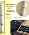 Pro Grade Ring Sizing Kit With Metal Ring Mandrel And Jewelry Mallet For Easy Ring Sizing, Bent Ring Fixer, Reshaper Tool