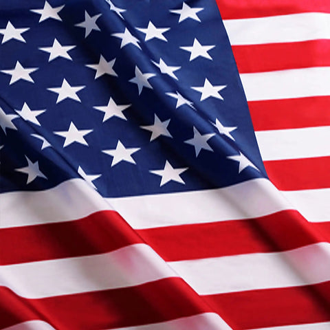 Close-up of Two Pack 3x5 Ft American National Polyester Flags Fly Breeze For Outdoor Use With Canvas Header Double Stitched Edges
