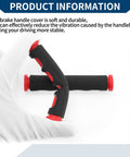 Universal Motorcycle Brake Lever Cover Non Slip Rubber Grip Sleeve Three Eighths Inch Anti Slip Hand Grip For Motorcycle Dirt Bike Scooter Bicycle Red 1 Pair Pack held by a hand