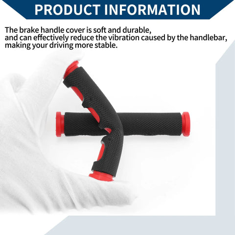 Universal Motorcycle Brake Lever Cover Non Slip Rubber Grip Sleeve Three Eighths Inch Anti Slip Hand Grip For Motorcycle Dirt Bike Scooter Bicycle Red 1 Pair Pack held by a hand