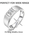 Invisible Ring Size Adjusters Pack, 48 Pcs Soft TPU Fits Loose Wide Rings, 6 Sizes From 3mm To 8mm, Skin Safe, inside a wide silver ring