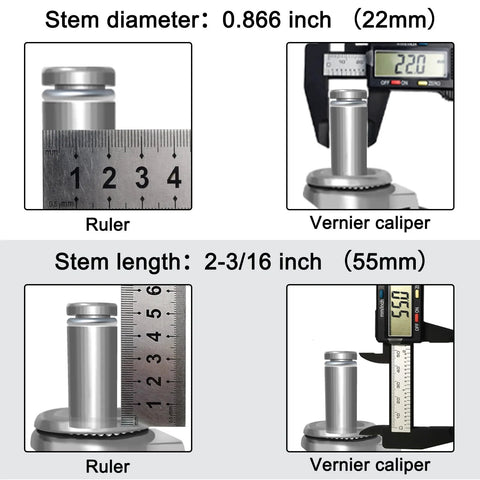 Measurements of 5 Inch Stem Locking Caster Wheels Set Of 4 For Wire Shelving Racks Heavy Duty With Brakes Non Marking