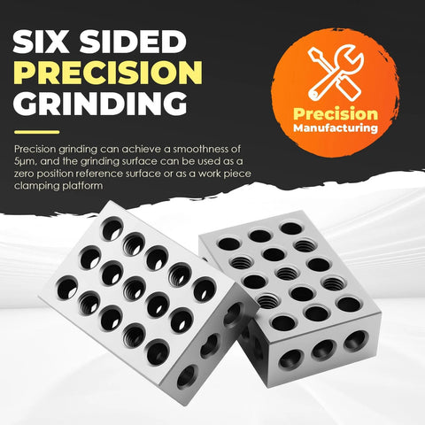 Aspaton two-piece 123 Blocks, 23-hole, 1-2-3 block set; six-sided precision calibration blocks for BISS.